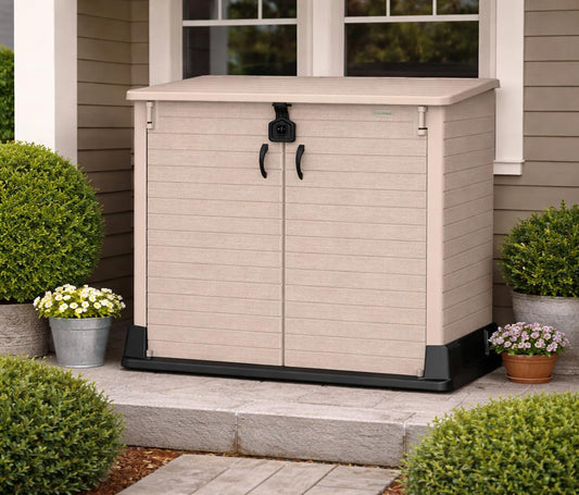 850L Outdoor Garden Storage Shed with Lift-Up Lid & Double Doors – view 2