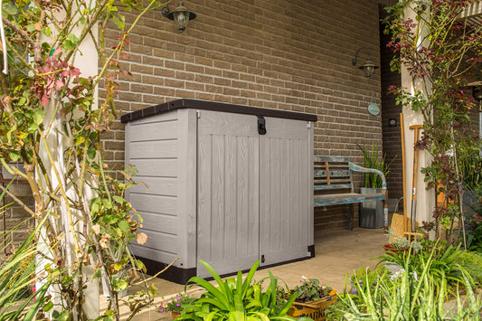 1200L Outdoor Garden Storage Shed with Lift-Up Lid & Double Doors – view 2