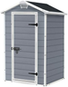 4 × 3 Ft Outdoor Garden Storage Shed – Grey