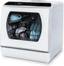 Hermitlux Table Top Dishwasher – Mini Countertop, 4 Place Settings, 6 Programs, Built-In 5L Water Tank, Touch Control