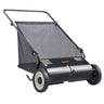 VEVOR Push Lawn Sweeper, 26-inch Leaf & Grass Collector, Strong Rubber Wheels & Heavy Duty Thickened Steel, Durable to Use with Large Capacity 7 cu. ft. Mesh Collection Hopper Bag, 4 Spinning Brushes